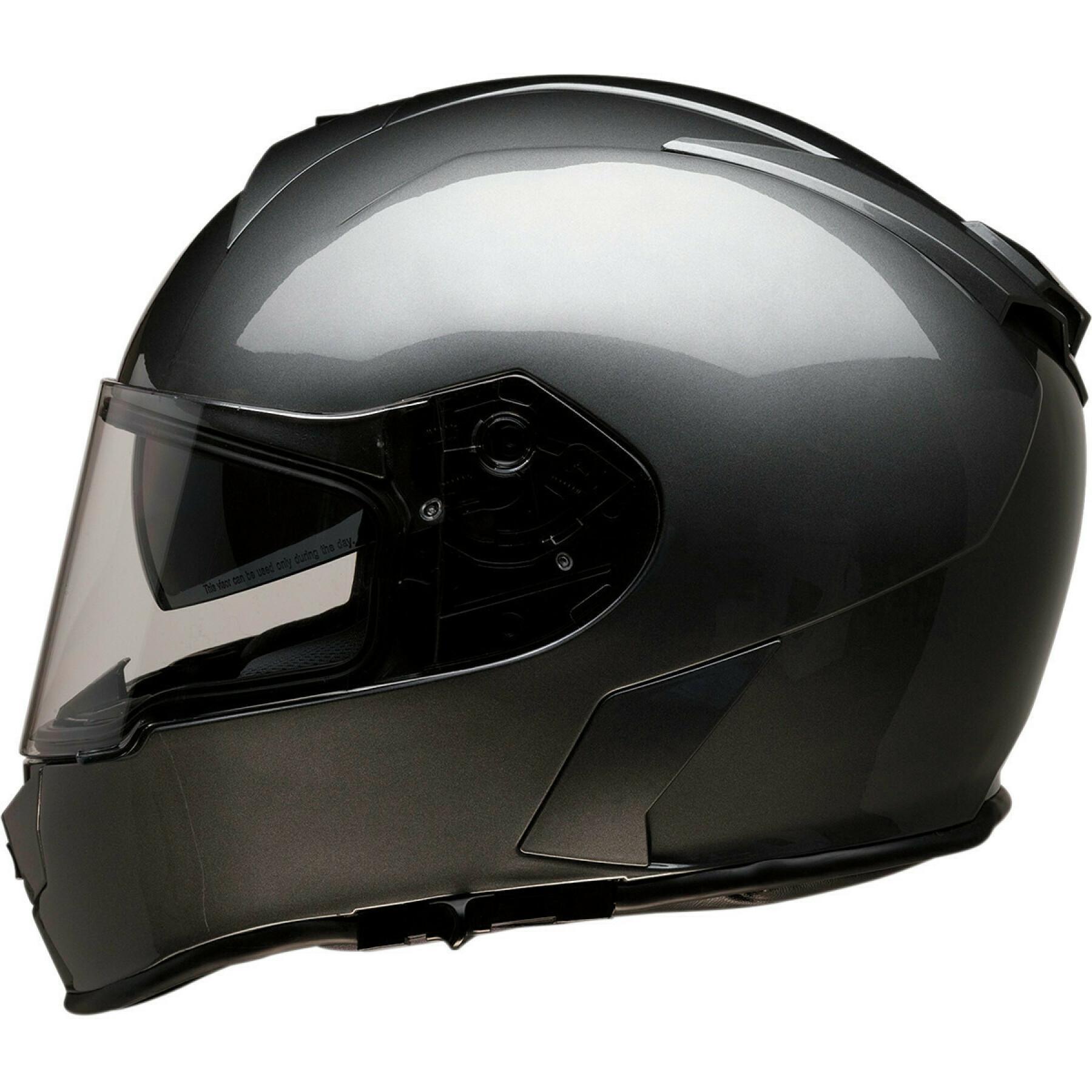 Capacete de motocicleta facial completo Z1R warrant dark silver
