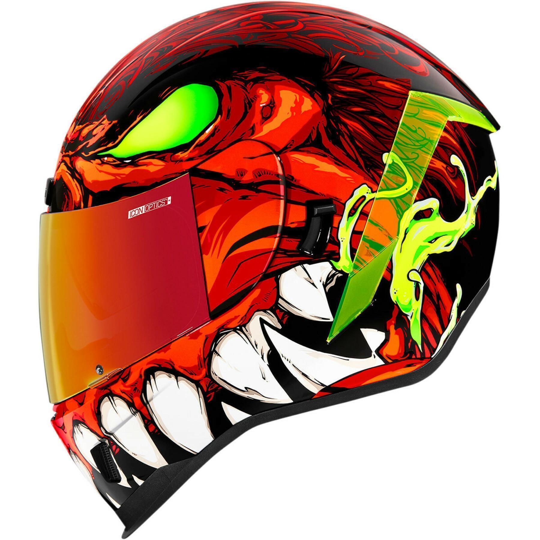 Capacete de motocicleta facial completo Icon afrm manic'r