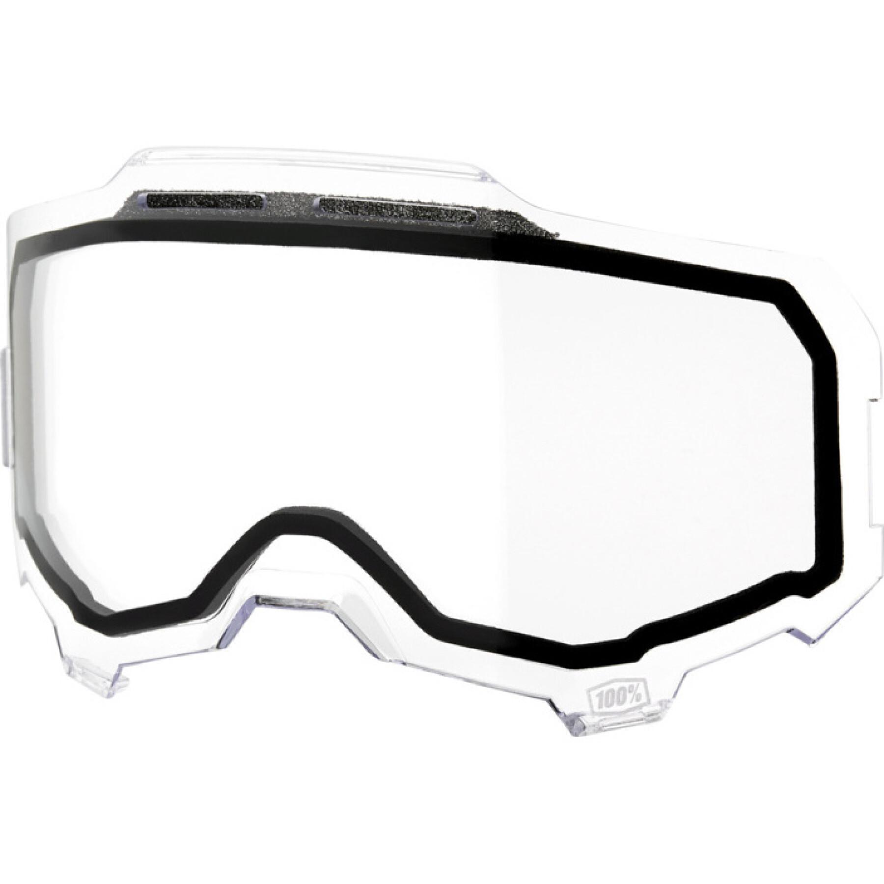 Ecrã de substituição 100% ventilado com vidro duplo para máscara de motociclista Armega
