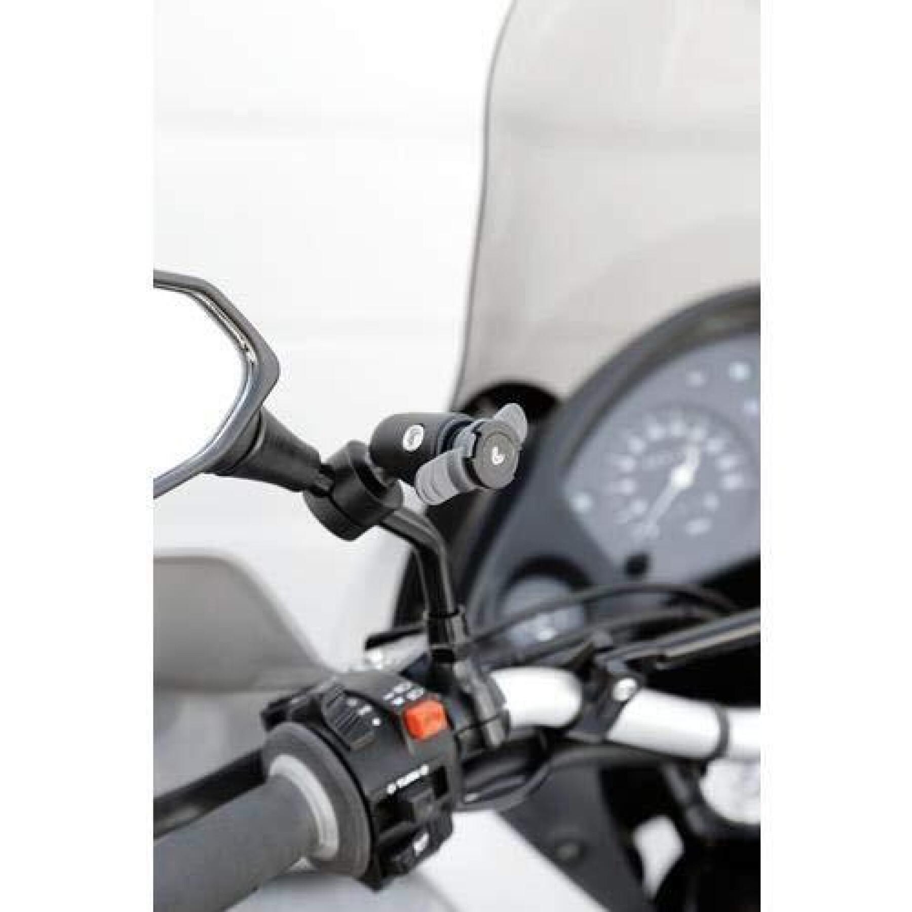 Suporte para smartphone de motocicleta com mandíbulas Optiline Opti Mirror