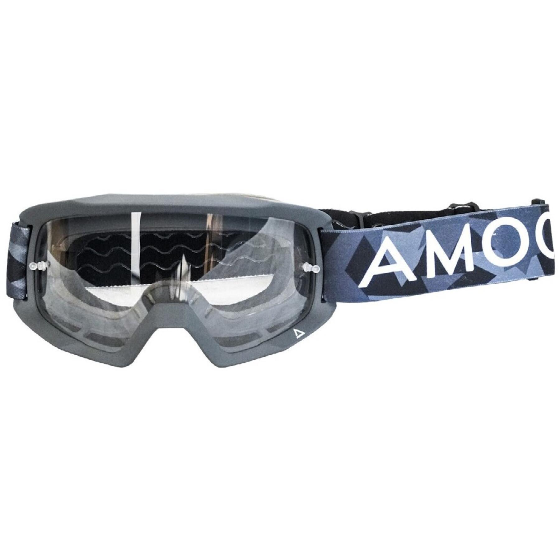 Óculos cruzados de motocicleta com lente transparent Amoq Fighter