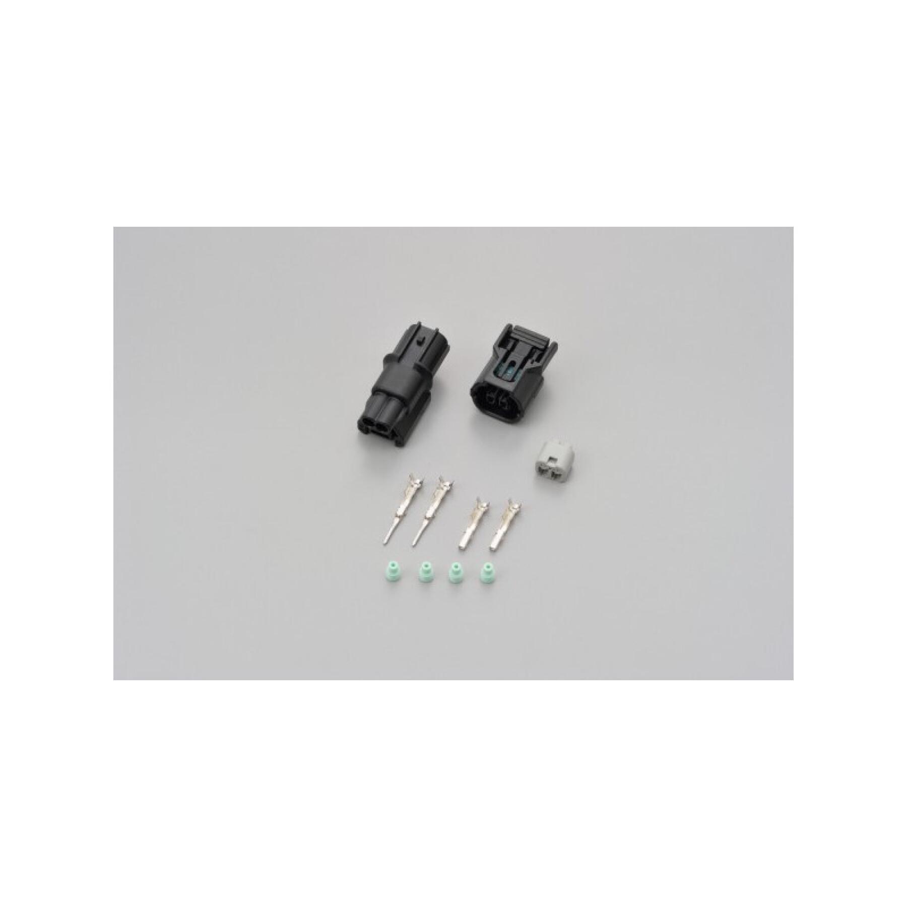 Conjunto de conectores de 2 portas para indicadores macho e fêmea Daytona 040 Kawasaki