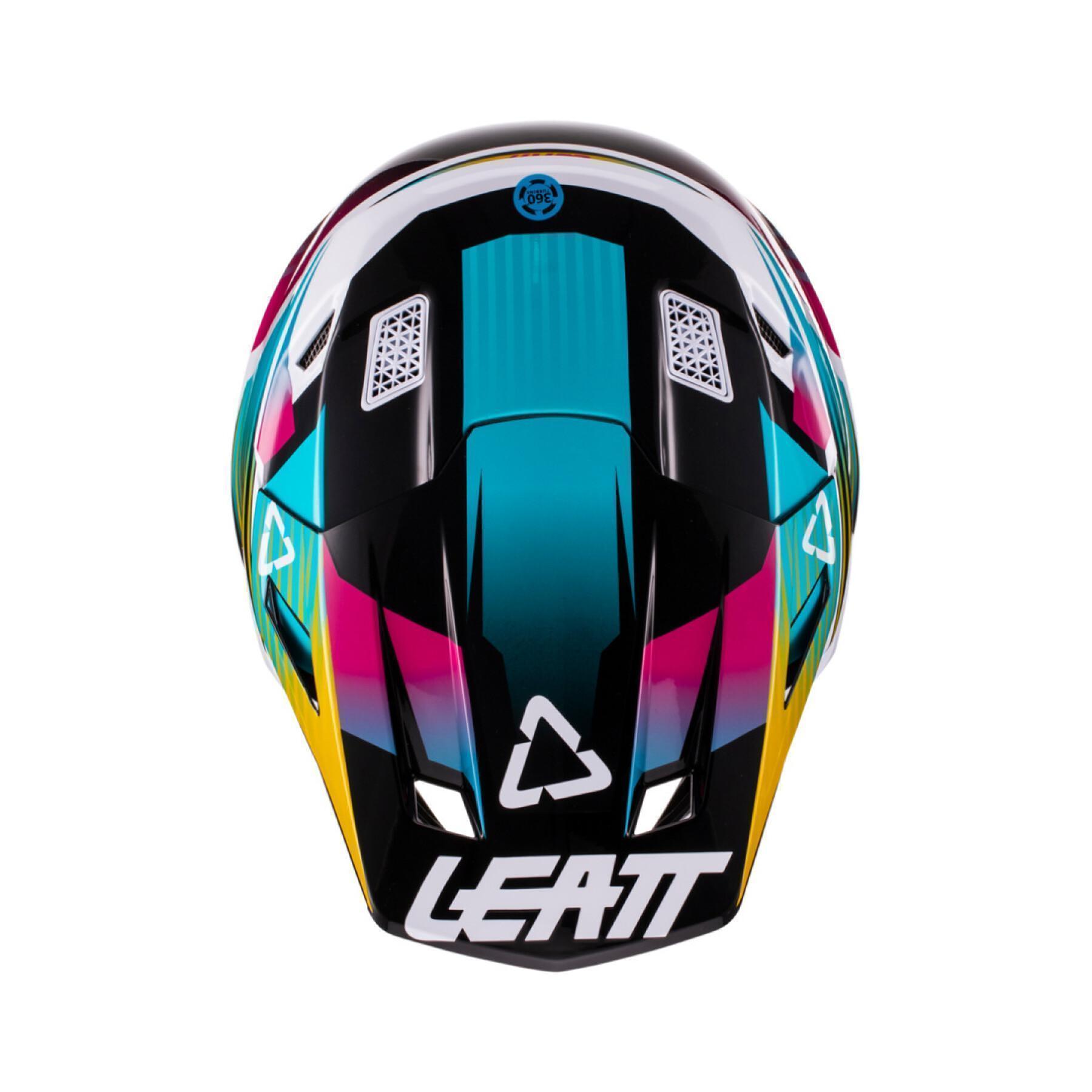 Capacete de motocicleta com óculos de proteção Leatt 8.5 V22