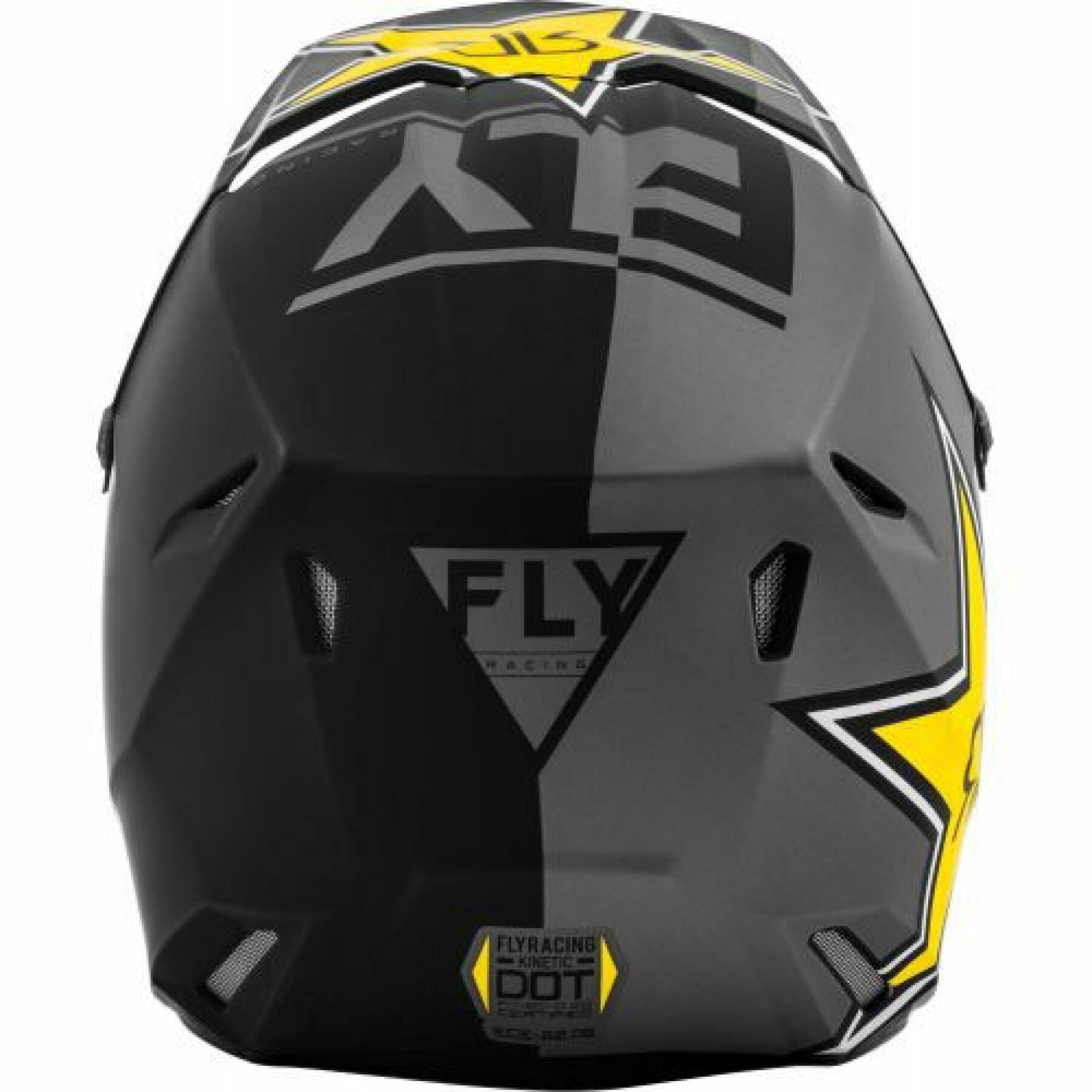 Capacete de motocicleta Fly Racing Kinetic Rockstar 2021