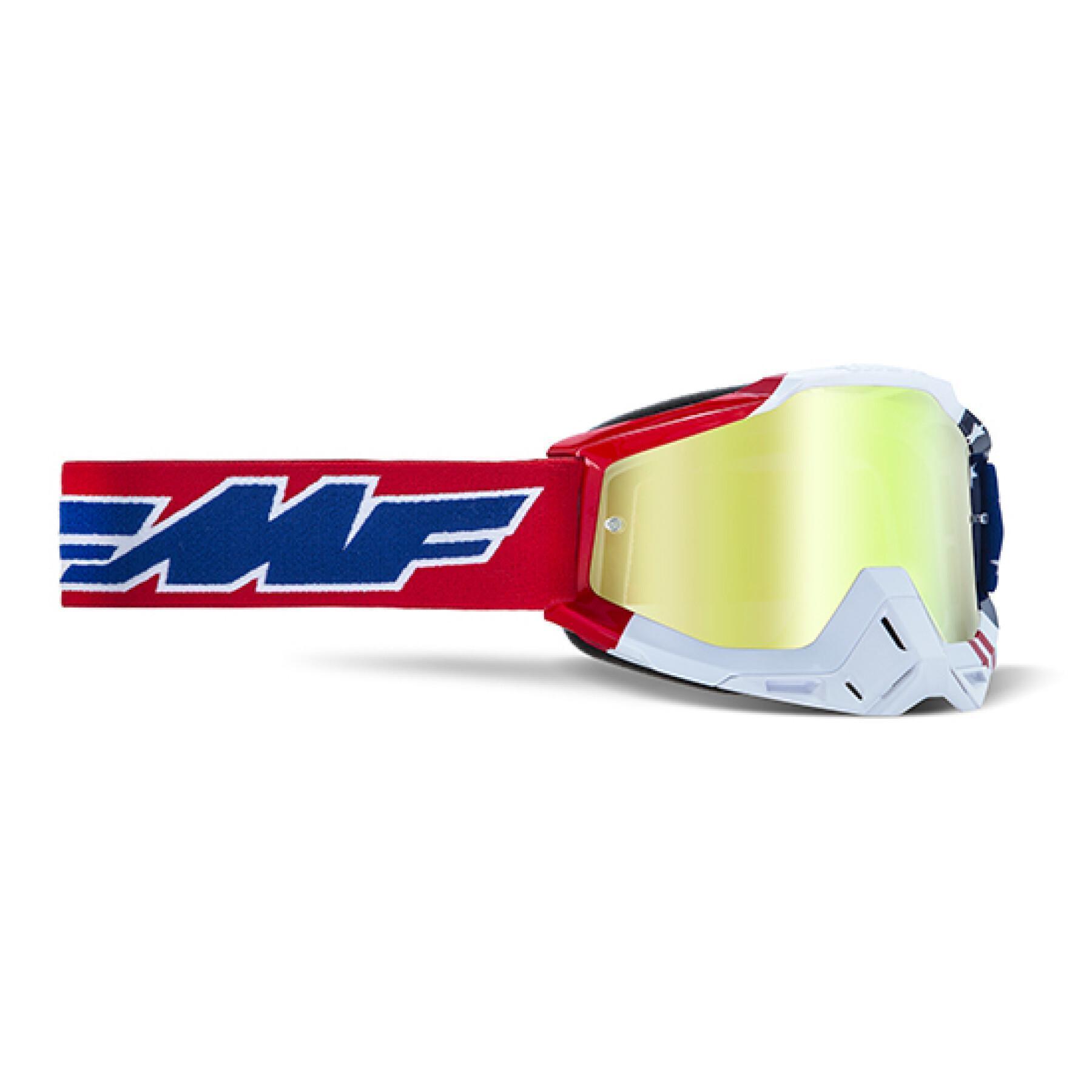 Máscara de motocicleta com lente real FMF Vision Powerbomb US of A