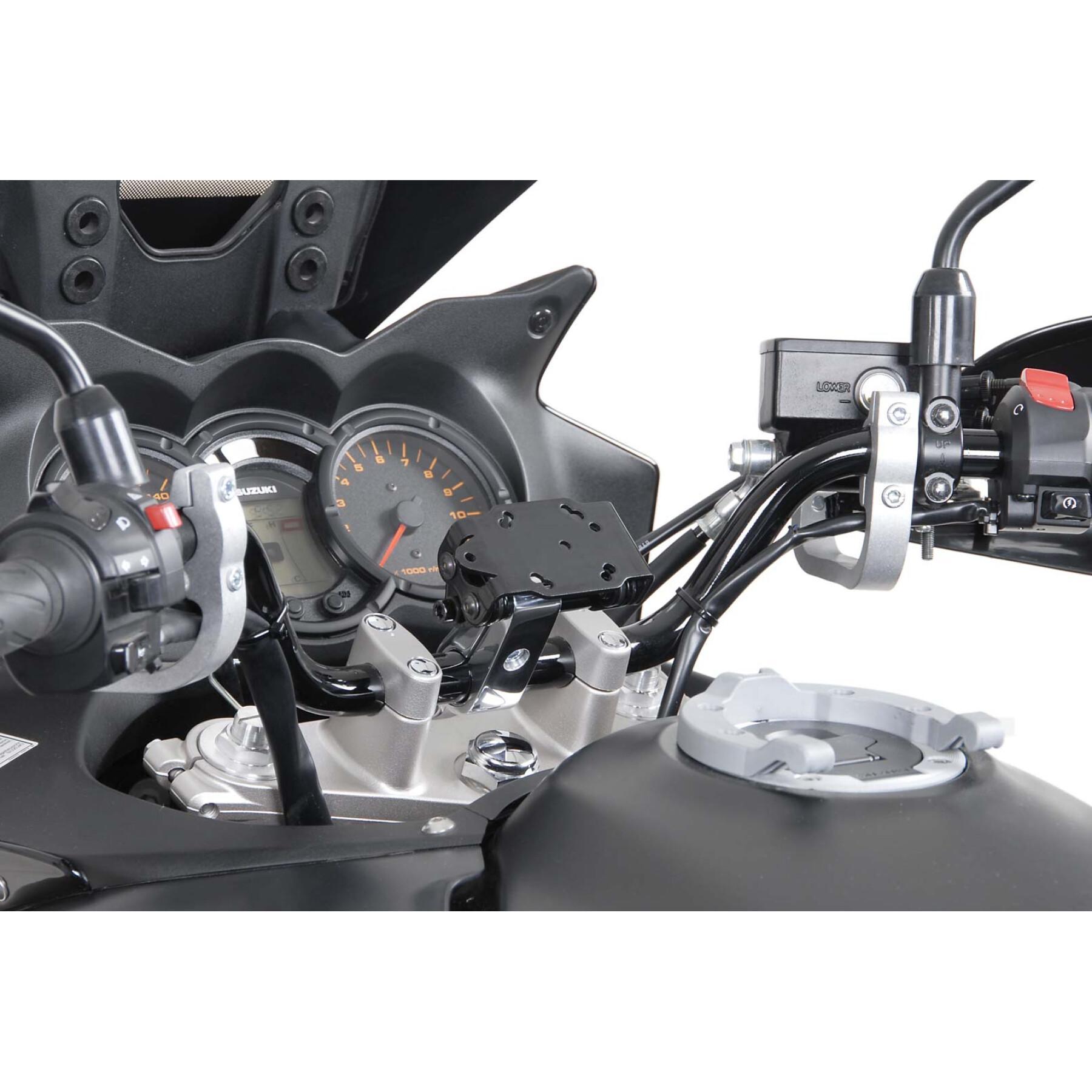 Suporte de gps para guiador vibratório anti-choque 1/4 (diam. 32mm) para motas SW-Motech