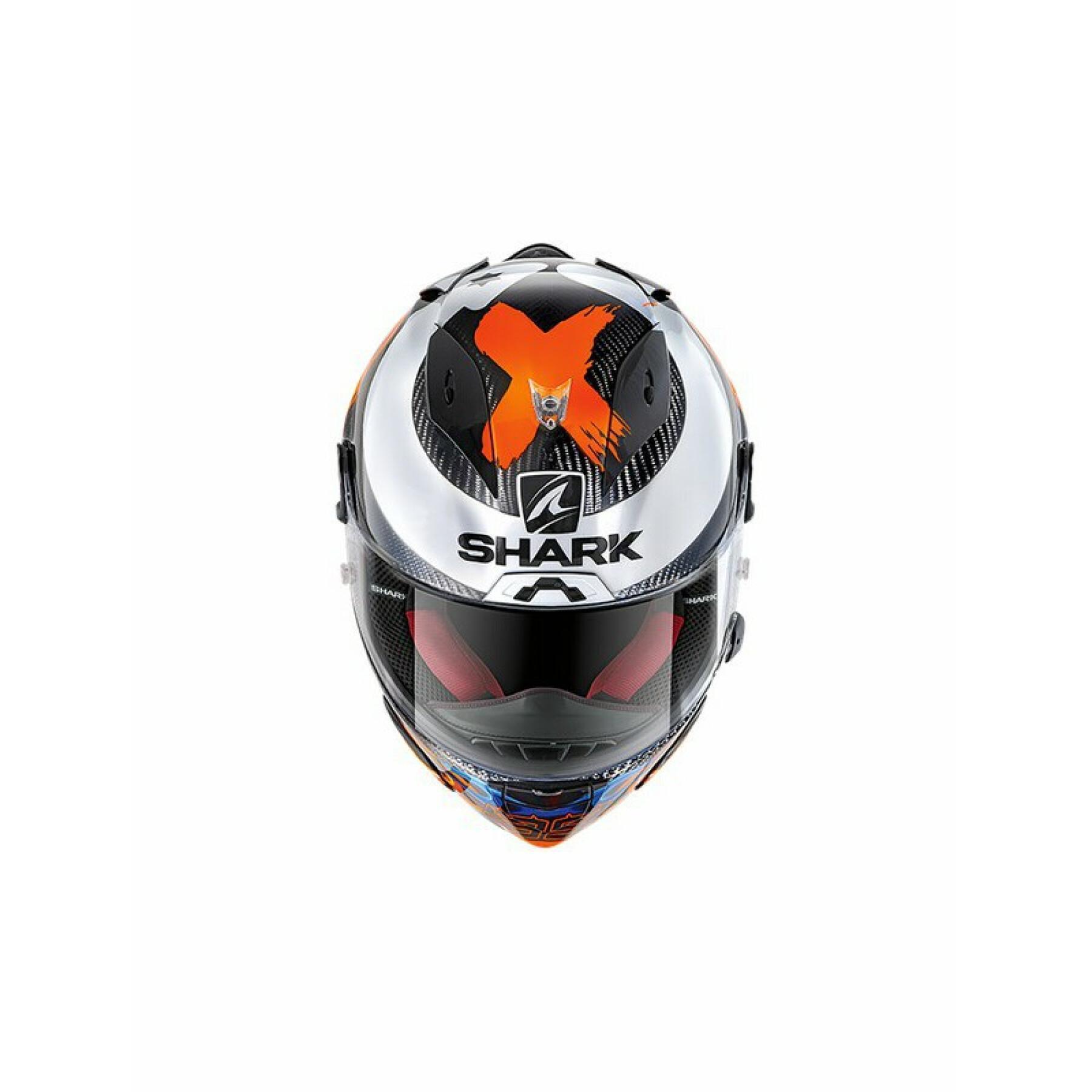 Capacete de motociclista de rosto inteiro Shark race-r pro carbon lorenzo 2019