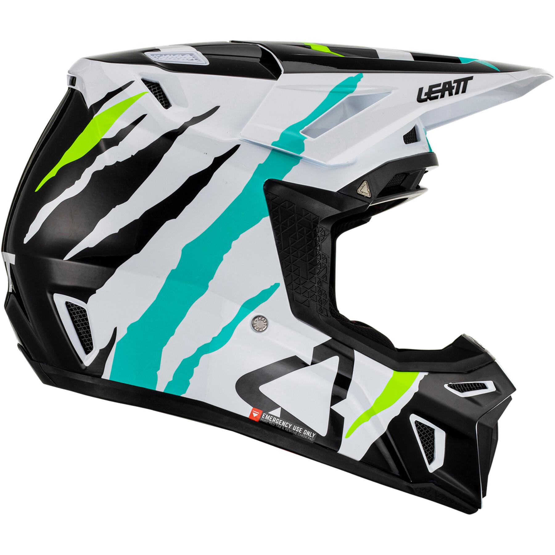 Kit de capacete de motociclista com óculos de protecção Leatt 8.5 23