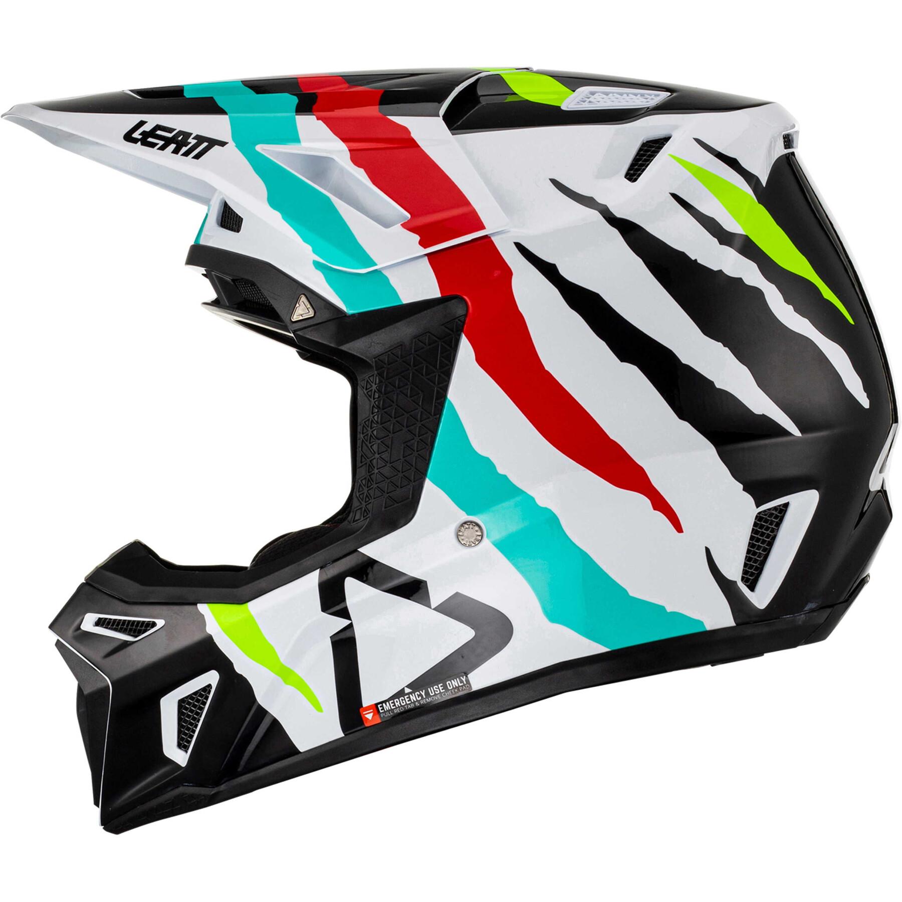 Kit de capacete de motociclista com óculos de protecção Leatt 8.5 23