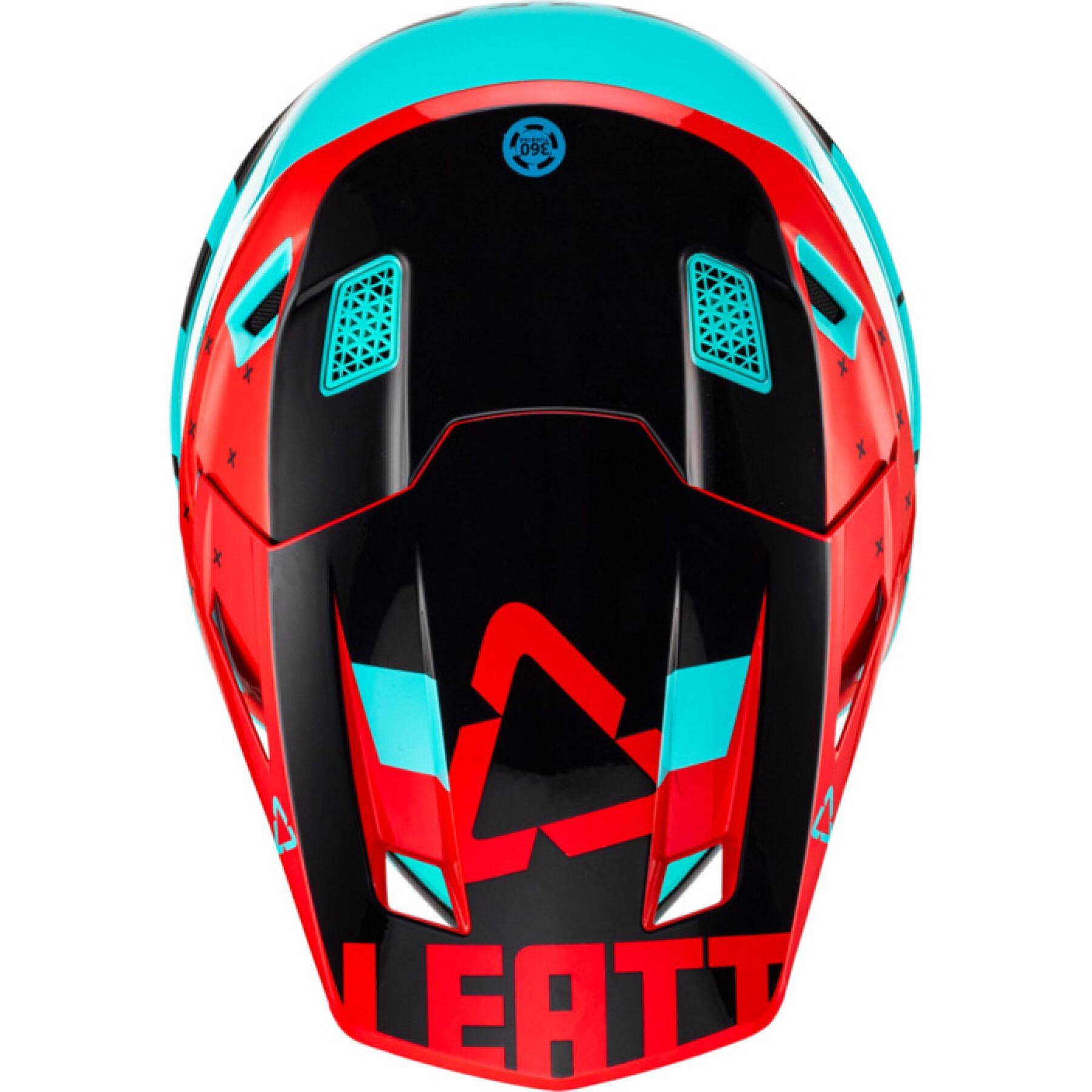 Kit de capacete de motociclista com óculos de protecção Leatt 7.5 23