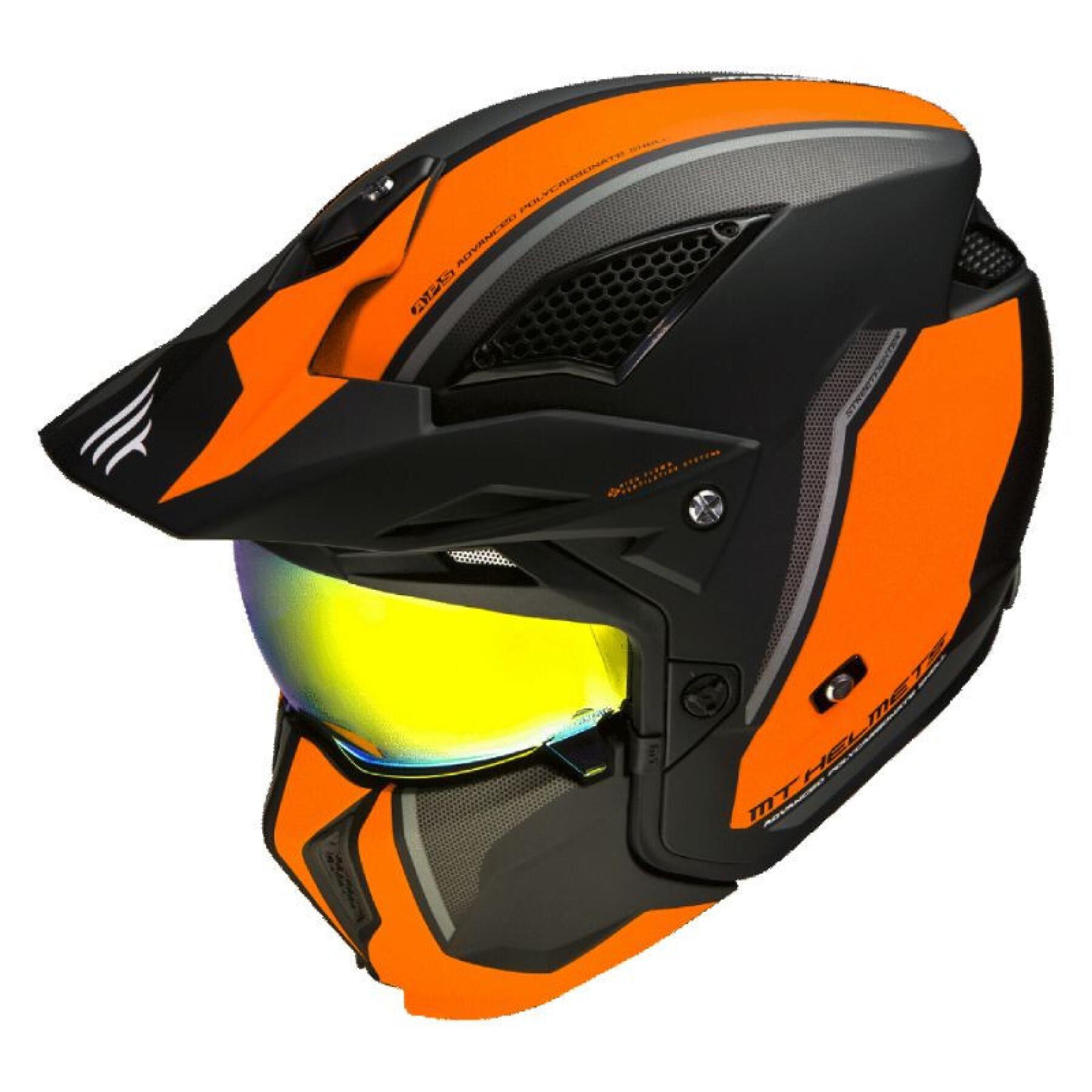 Capacete de motocross com proteção única convertível e tira de queixo amovível MT Helmets Streetfighter Sv Twin C4 (Ece 22.06)