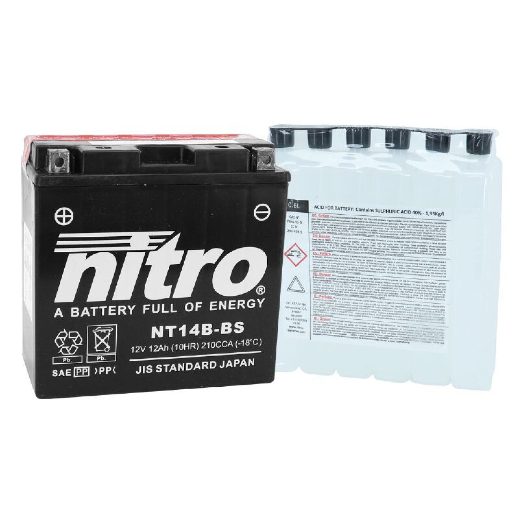 Bateria Nitro Nt14b-bs Mf 12v 12 Ah