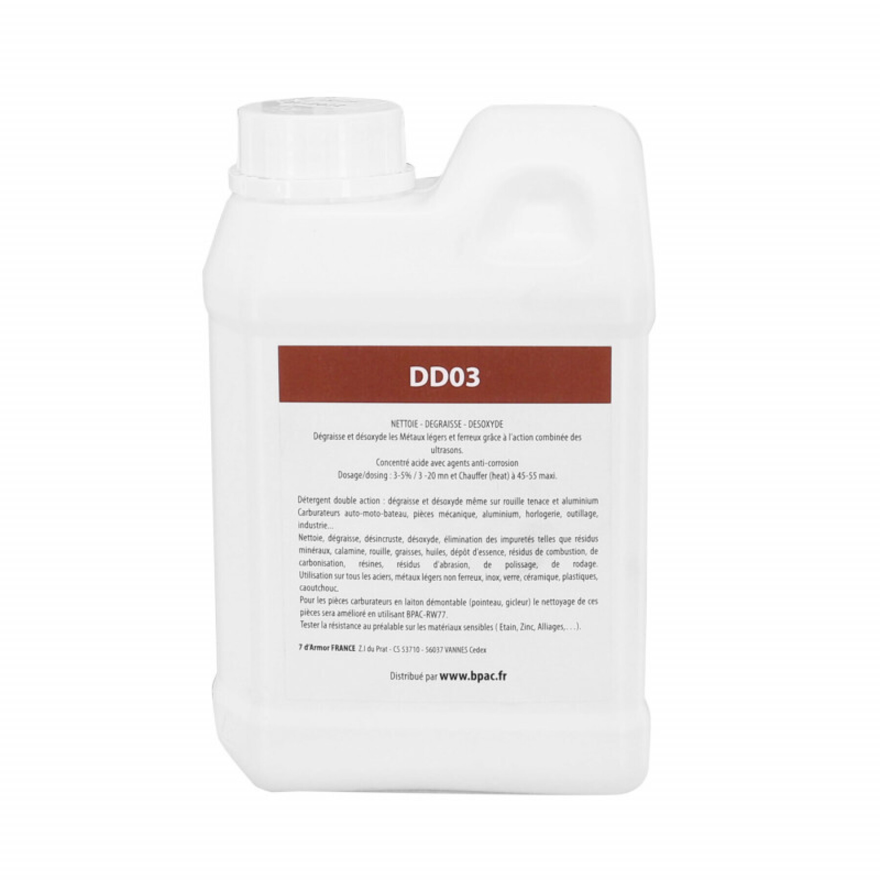 Detergente para limpeza profissional de tanques por ultra-sons P2R DD03