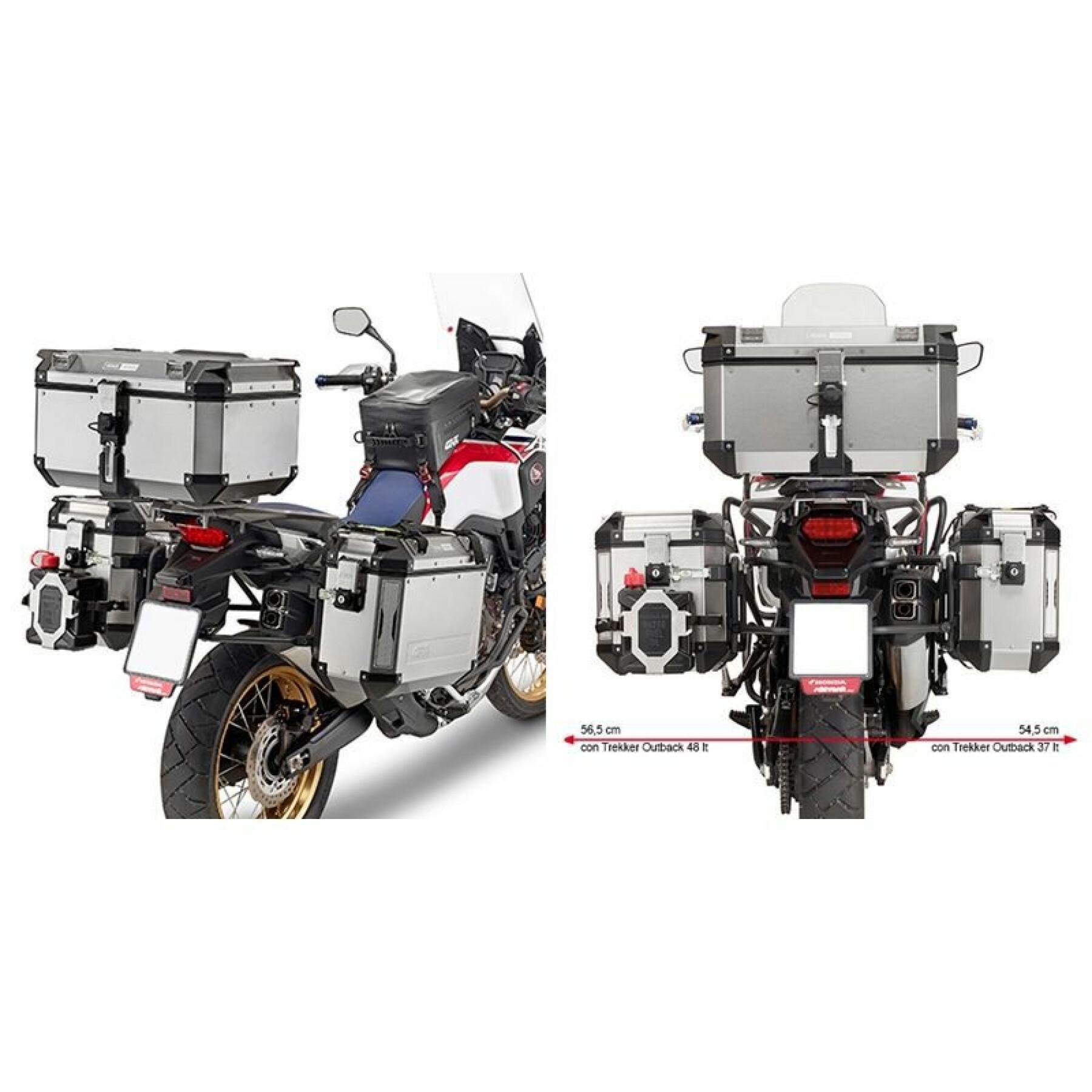Suporte de mala lateral de motocicleta Givi Monokey Cam-Side Honda Crf 1000 L Africa Twin (16 À 17)