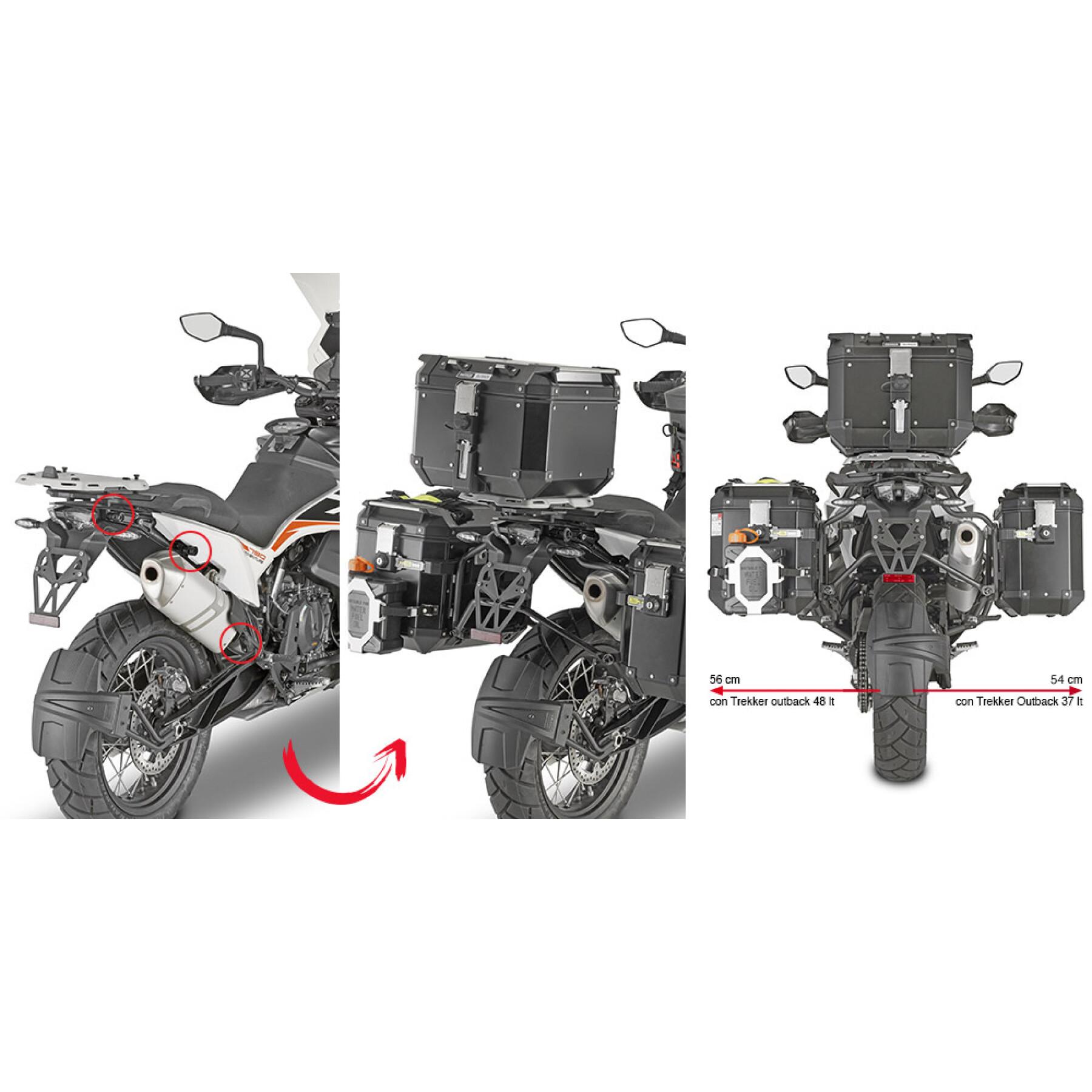 Suporte de caixa lateral de motocicleta rápida Givi Pl One Fit Givi Monokey Cam-Side Ktm 790 Adventure (19 À 20)