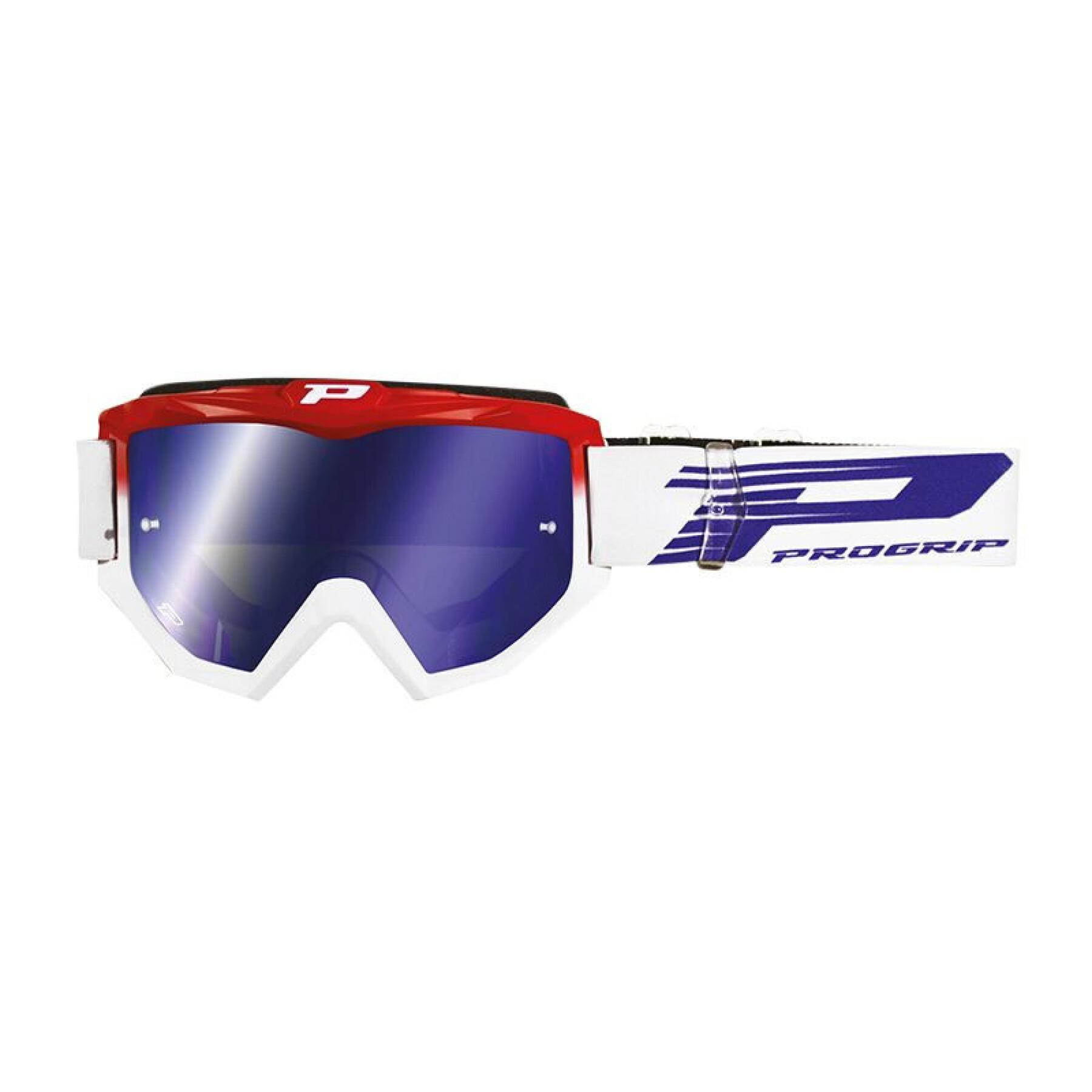 Óculos de proteção anti-riscos/anti-U.V. para motociclismo compatível com óculos graduados Progrip 3201 FL Atzaki
