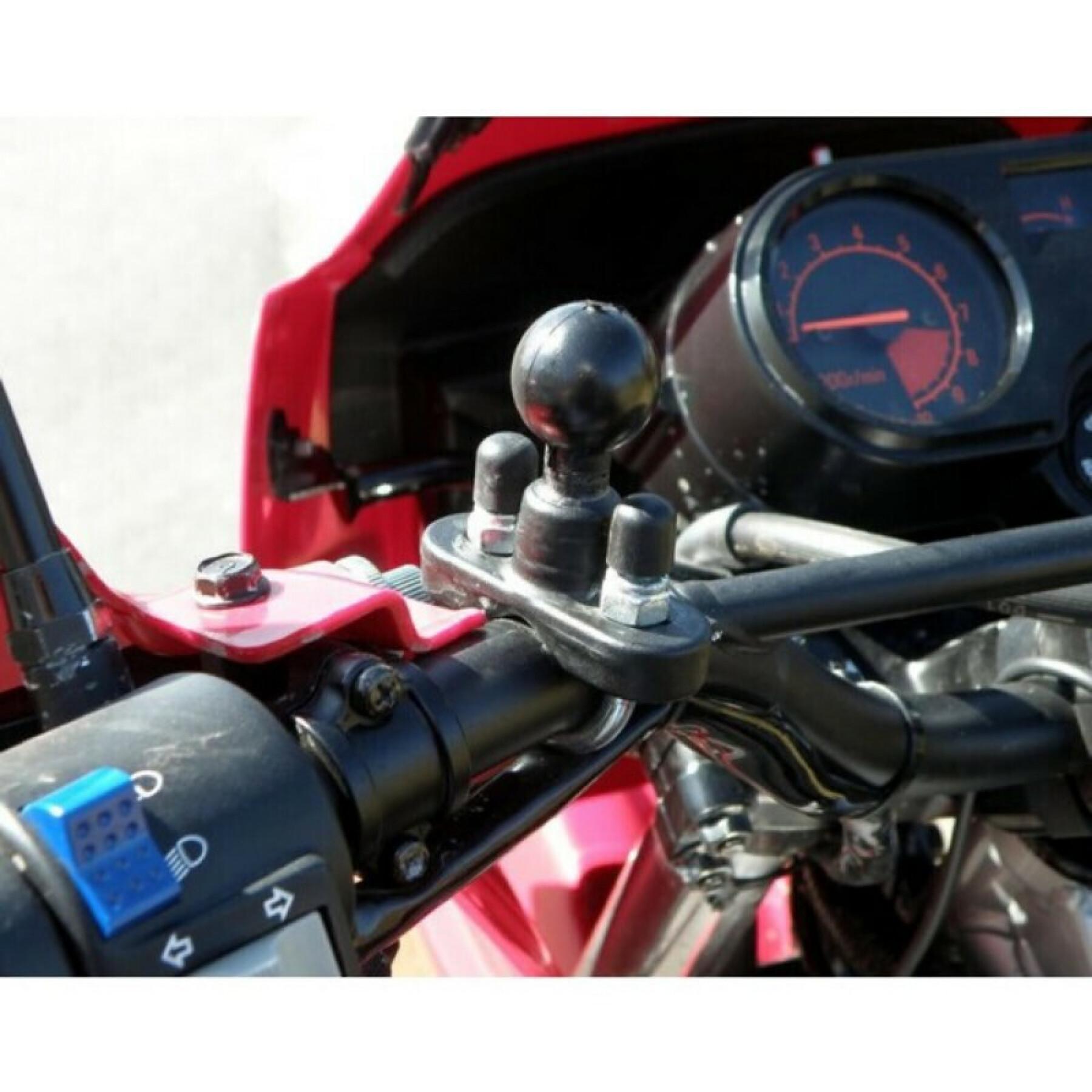 Suporte de Smartphone para motos com montagem em forma de U em tubos de esferas b RAM Mounts