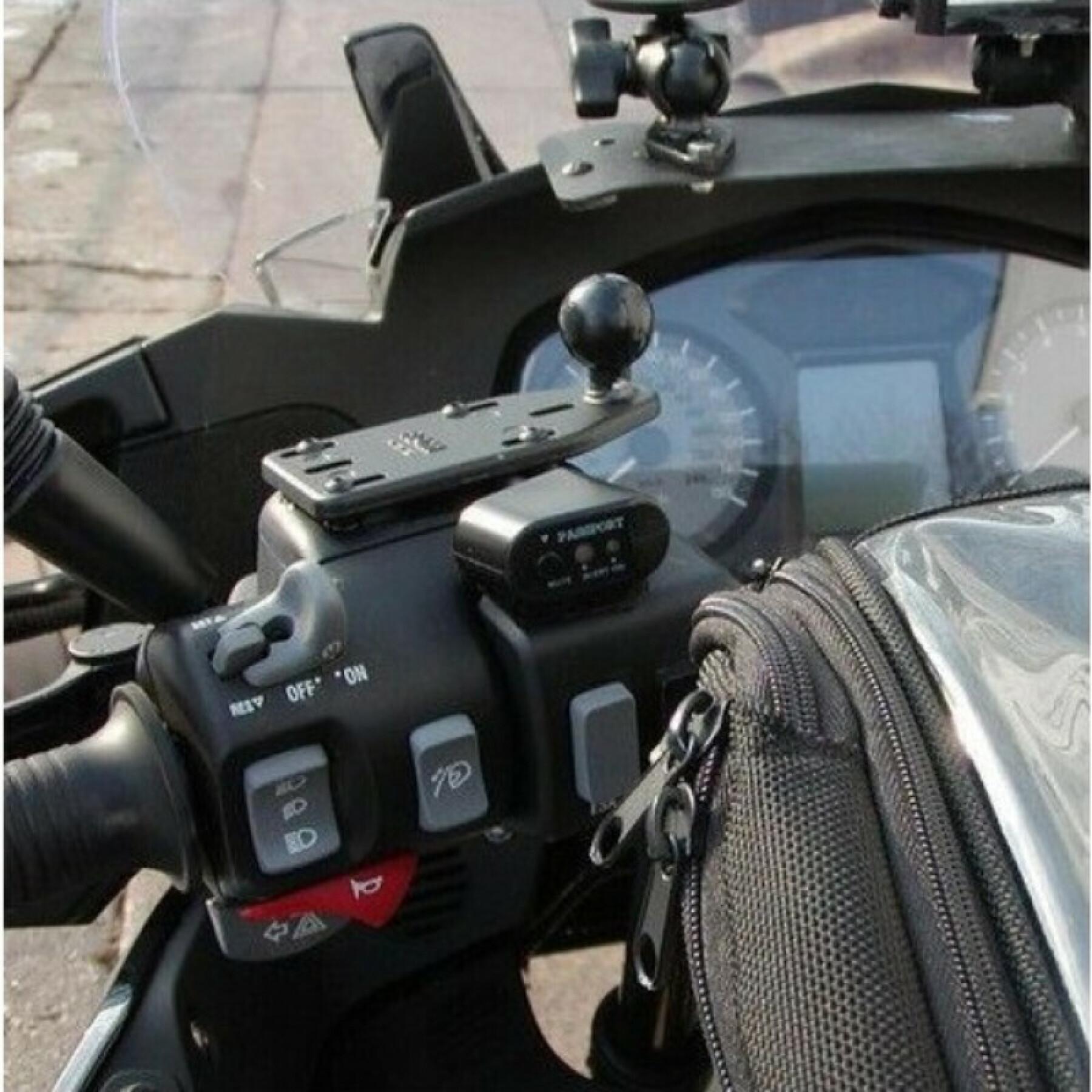 Suporte de Smartphone para motocicleta com guiador ou montagem de reservatório de travão/embreagem, bola excêntrica RAM Mounts
