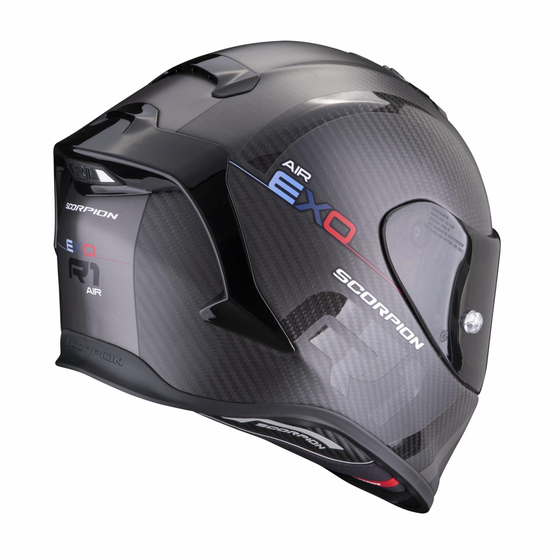 Capacete de motociclista de rosto inteiro Scorpion Exo-R1 Evo Carbon Air MG ECE 22-06