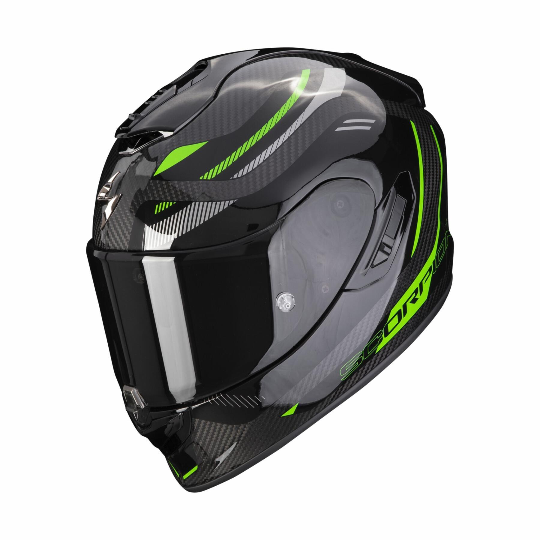 Capacete de motociclista de rosto inteiro Scorpion Exo-1400 Evo Carbon Air Kydra ECE 22-06