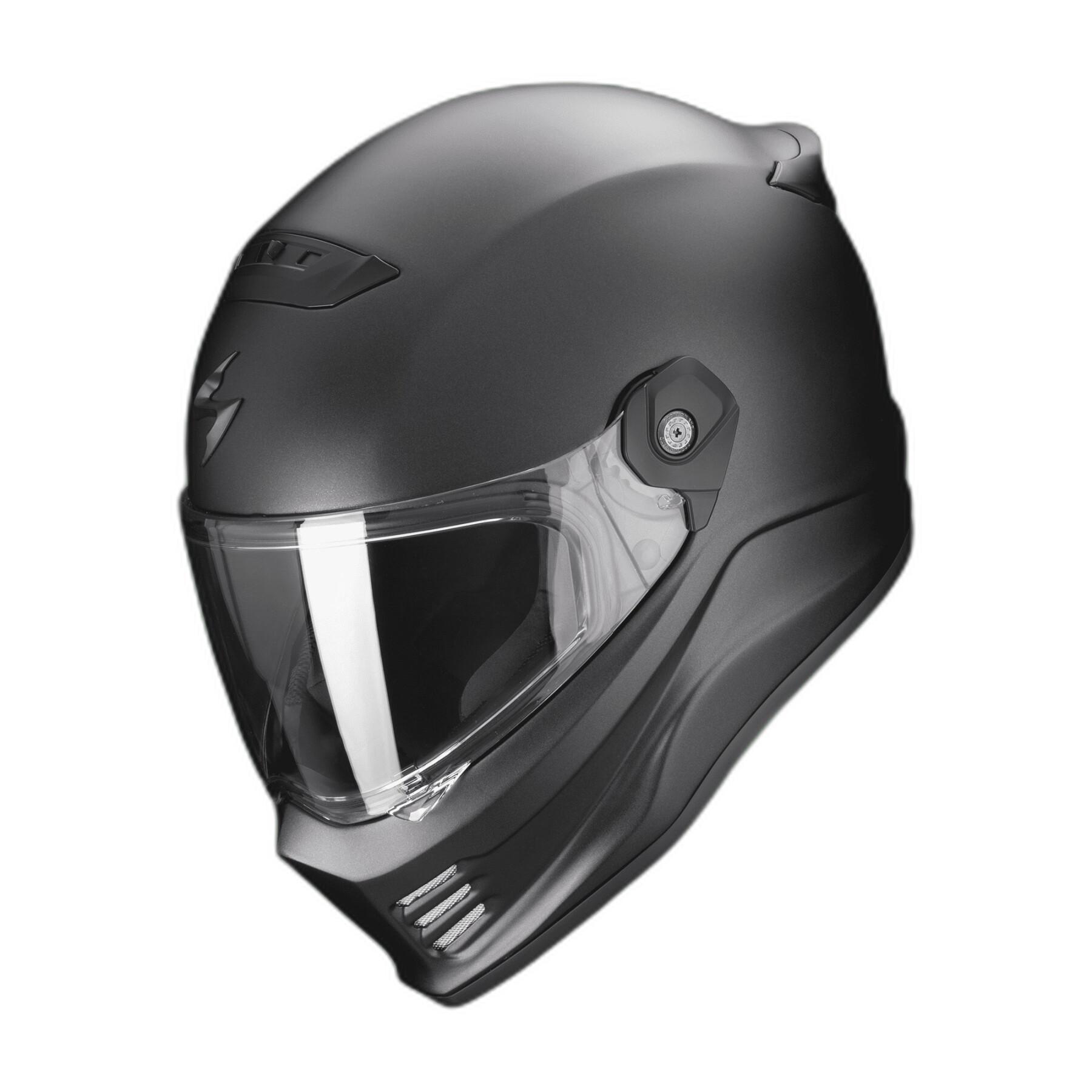 Capacete de motociclista de rosto inteiro Scorpion Covert FX Solid ECE 22-06