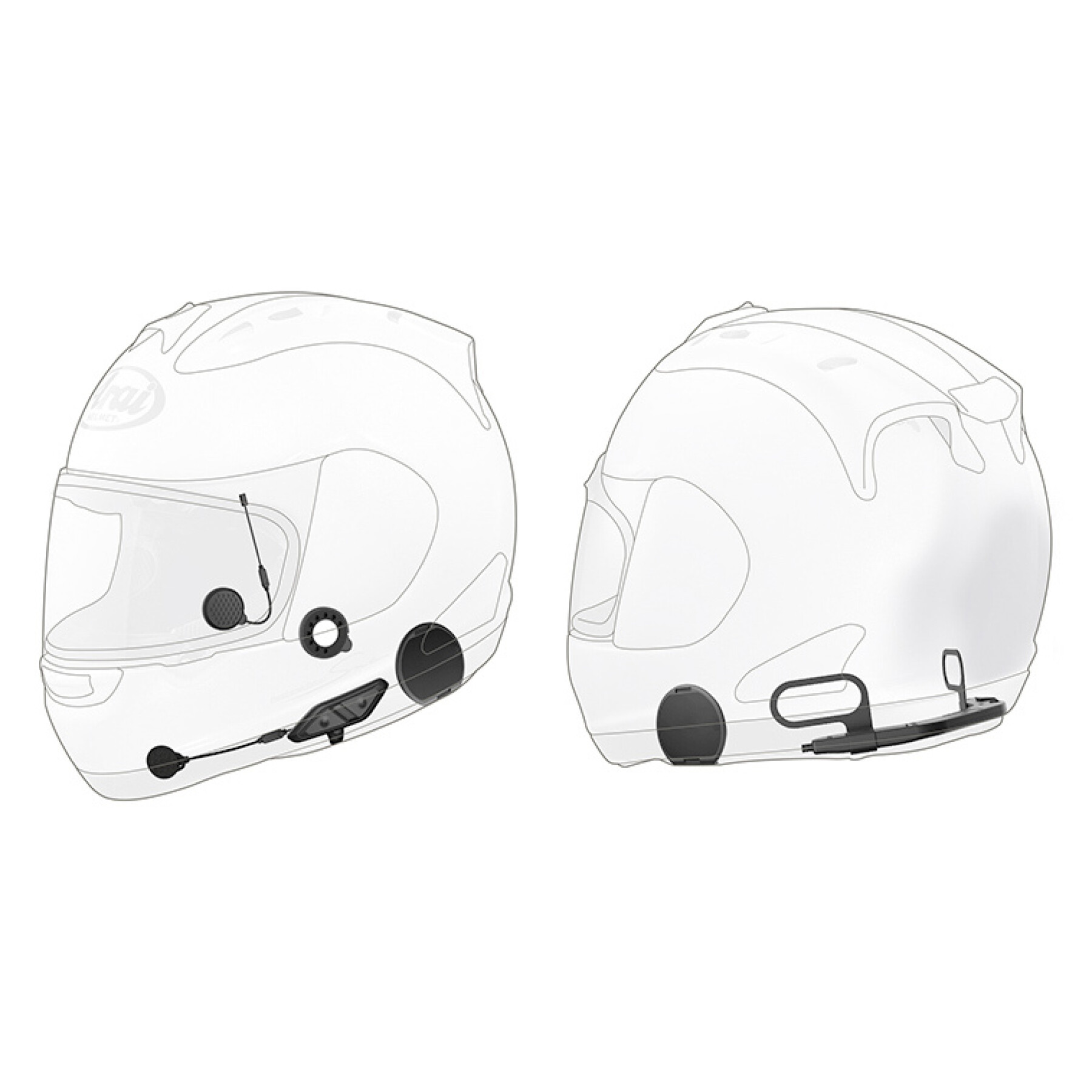 Intercomunicador Bluetooth para motociclos com capacete integral Sena 10U Arai