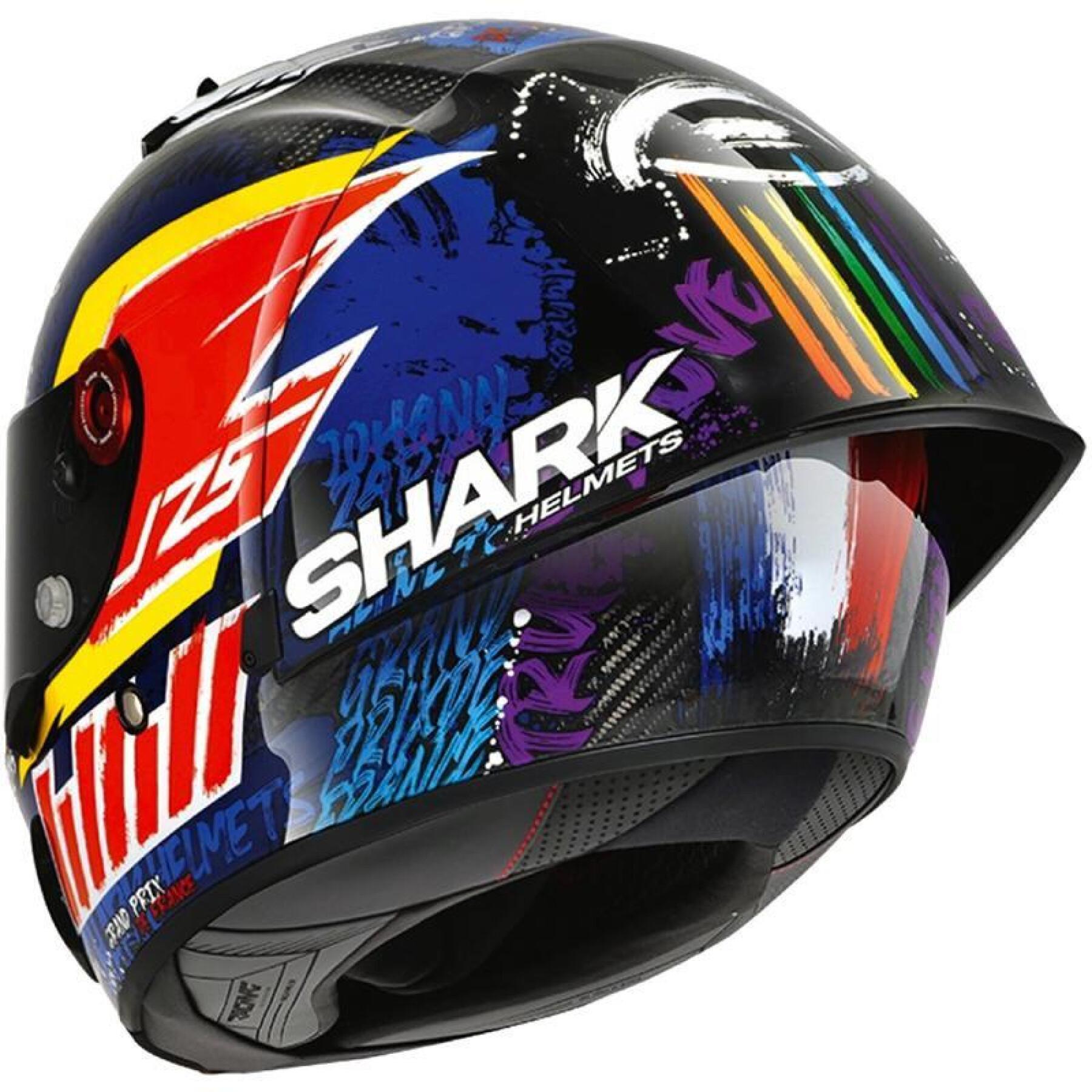 Capacete facial completo Shark Race-R Pro GP 06 Replica Zarco Chakra