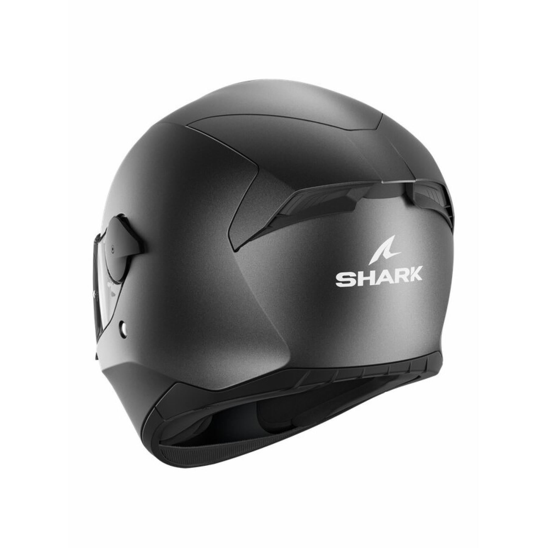 Capacete de motociclista de rosto inteiro Shark D-Skwal 2 Blank Mat Gun Metal Mat