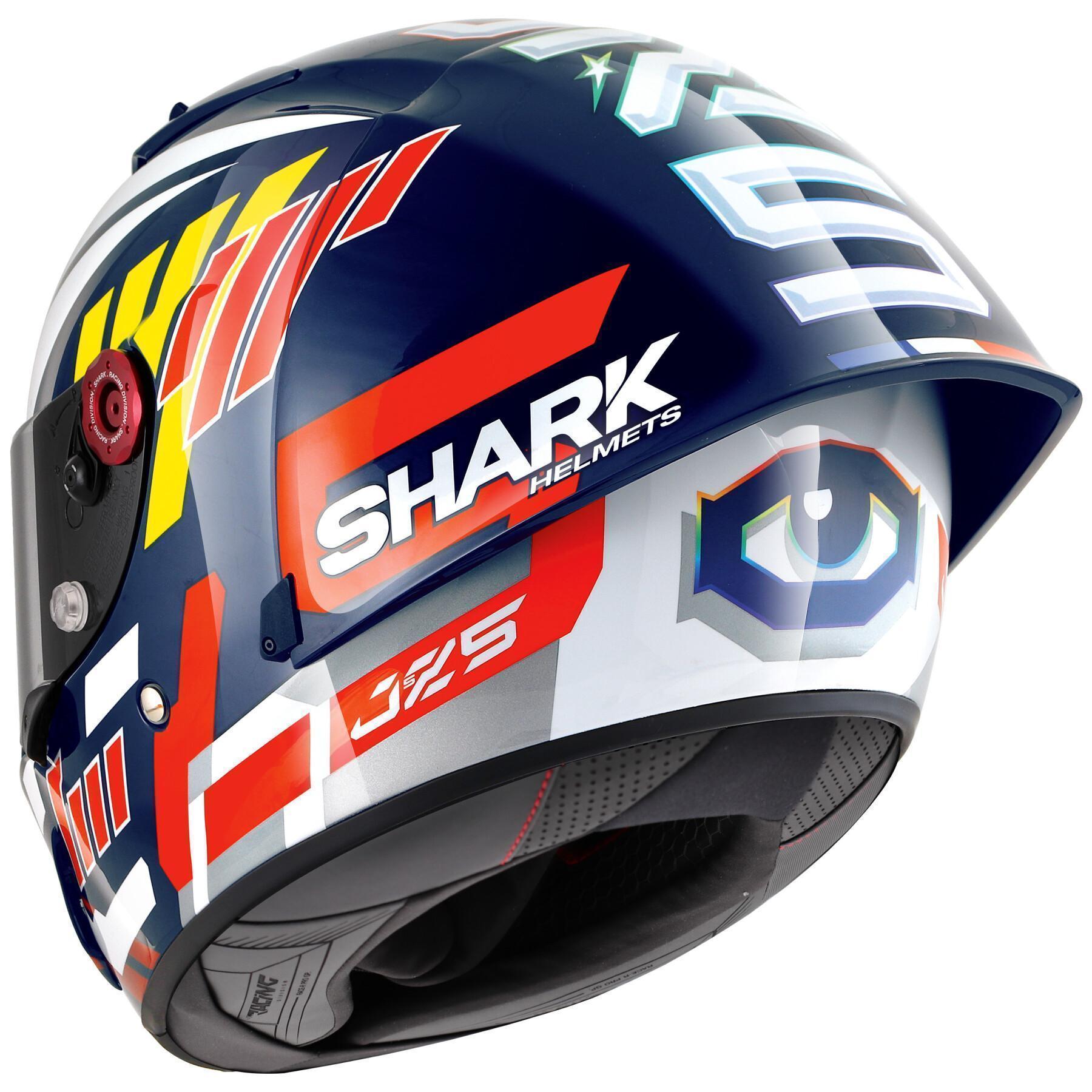 Capacete de motociclista de rosto inteiro Shark race-r pro GP zarco signature