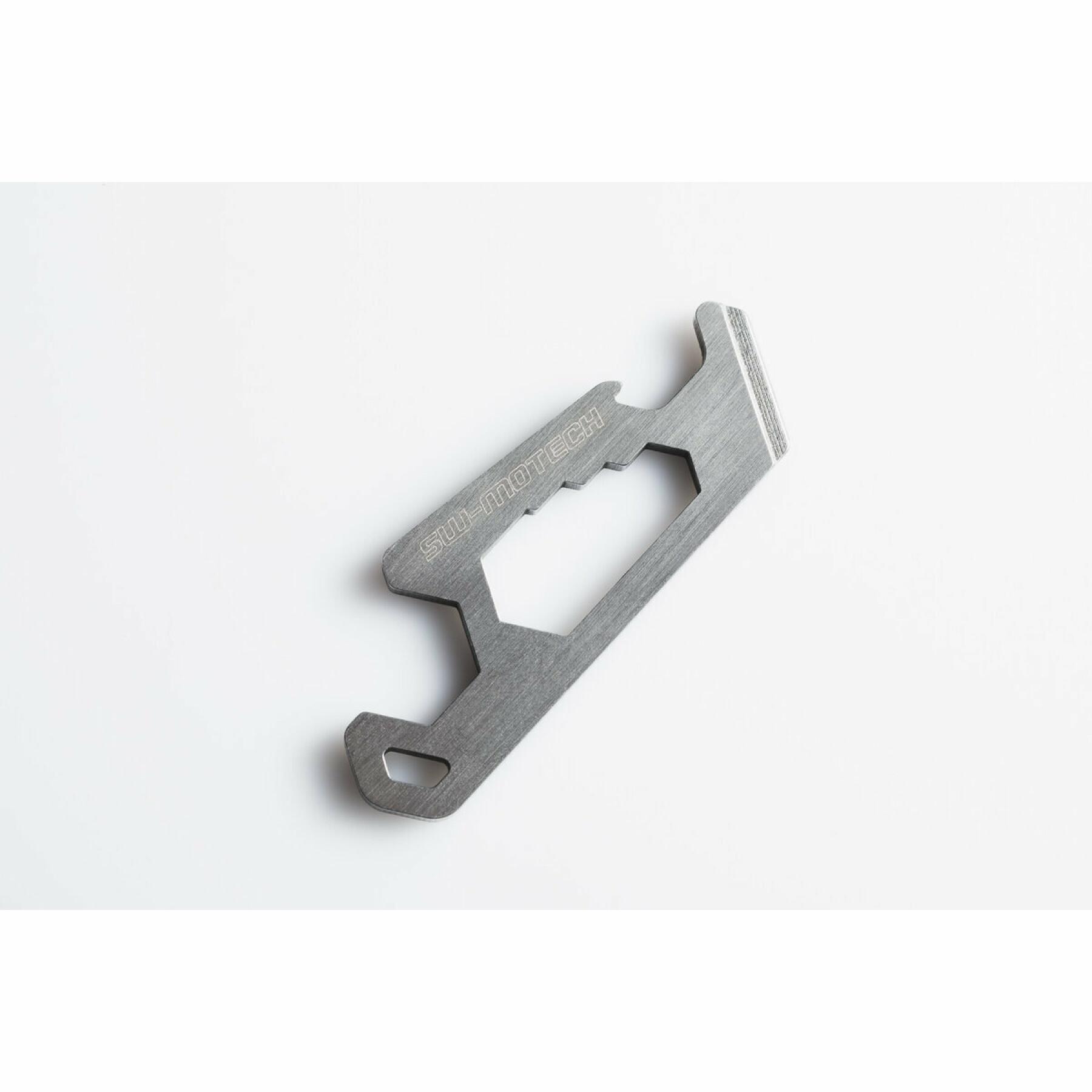 Porta-chaves em aço inoxidável com logótipo SW-Motech multitool