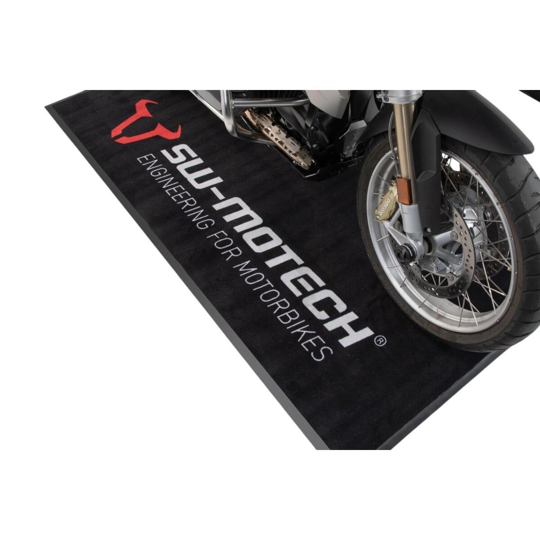 Tapete de motocicleta retangular com inscrição SW-Motech
