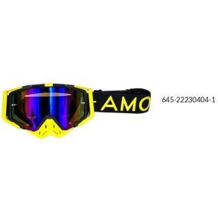 Óculos cruzados de motocicleta com lente espelho azul Amoq Aster