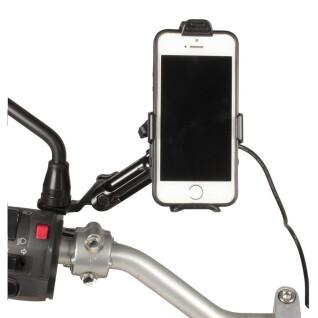 Suporte para smartphone de mota no espelho retrovisor com carregador Chaft