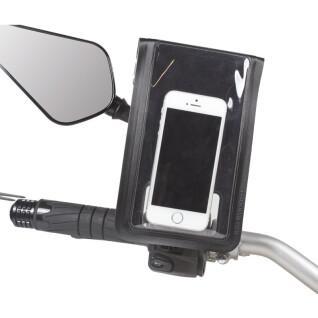 Suporte para smartphone de mota no espelho retrovisor com carregador Chaft