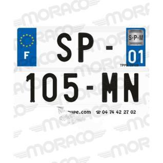 Faixa de matrícula de motocicleta para o departamento 57 SPM NR2 SIV
