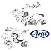 Ventilação central para capacetes de motociclismo de face inteira Arai