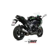 Silenciador em aço inoxidável/carbono escovado Mivv Delta Race - Kawasaki Ninja 1000 Sx