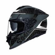 Capacete de motociclista de rosto inteiro SMK titan carbon nero